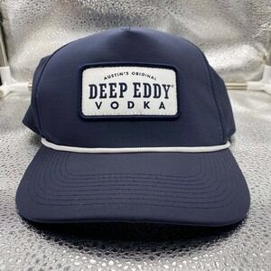 Deep Eddy‎ Vodka Hat Mens OSFM Navy Blue Rope Snapback Trucker Cap